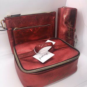 Lot 4 Pc Set Kendall & Kylie Red Spacious Vanity C